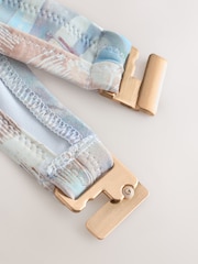 Pastel Blue Shell Padded Wired Beaded Strap Bikini Top - Image 9 of 9