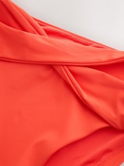 Red High Waist High Leg Bikini Bottoms - Image 3 of 4