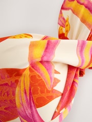 Kew Gardens Tropical Print Padded Wired Plunge Bikini Top - Image 2 of 3