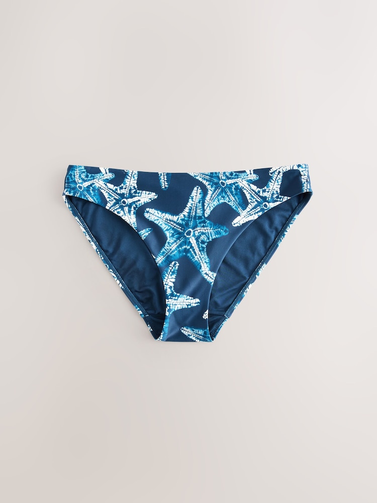 Navy Starfish Hardware High Leg Bikini Bottoms - Image 1 of 3