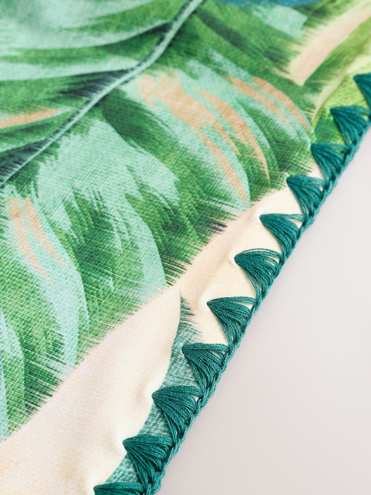 Red Tropical High Leg Midi Bikini Bottoms - Image 7 of 7