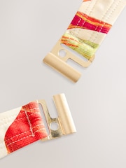 Red Tropical Padded Shaping Wired Halter Bikini Top - Image 4 of 4