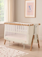 Tutti Bambini Scandi Walnut  Ecru CoZee XL Bedside Crib & Cot - Image 1 of 5