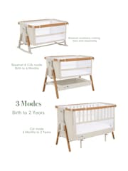 Tutti Bambini Scandi Walnut  Ecru CoZee XL Bedside Crib & Cot - Image 4 of 5