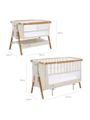 Tutti Bambini Scandi Walnut  Ecru CoZee XL Bedside Crib & Cot - Image 5 of 5