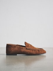 The Set Tan Brown Premium Suede Loafers - Image 3 of 4