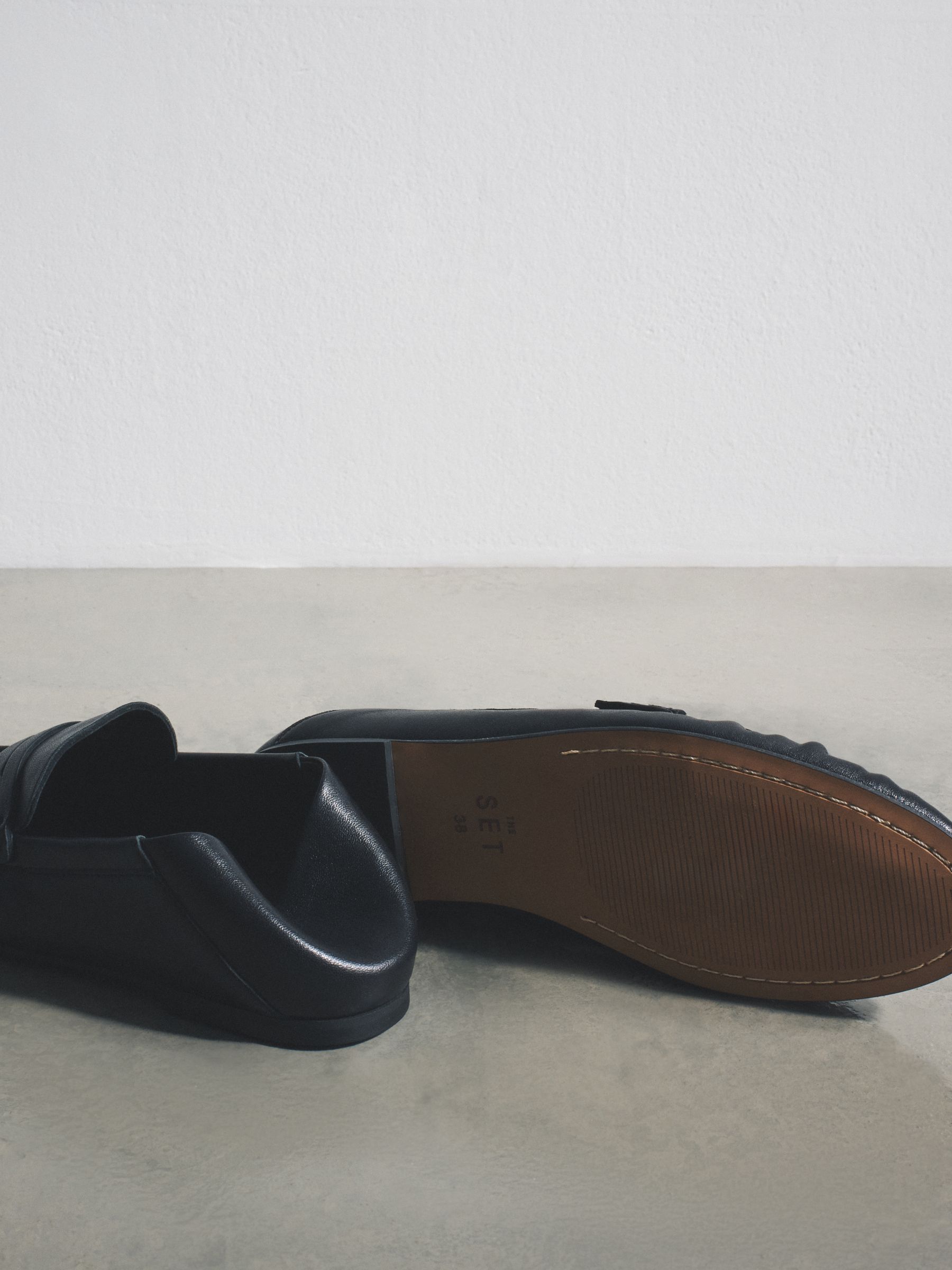 Buy The Set Leather Suede Loafers Black from Next USA