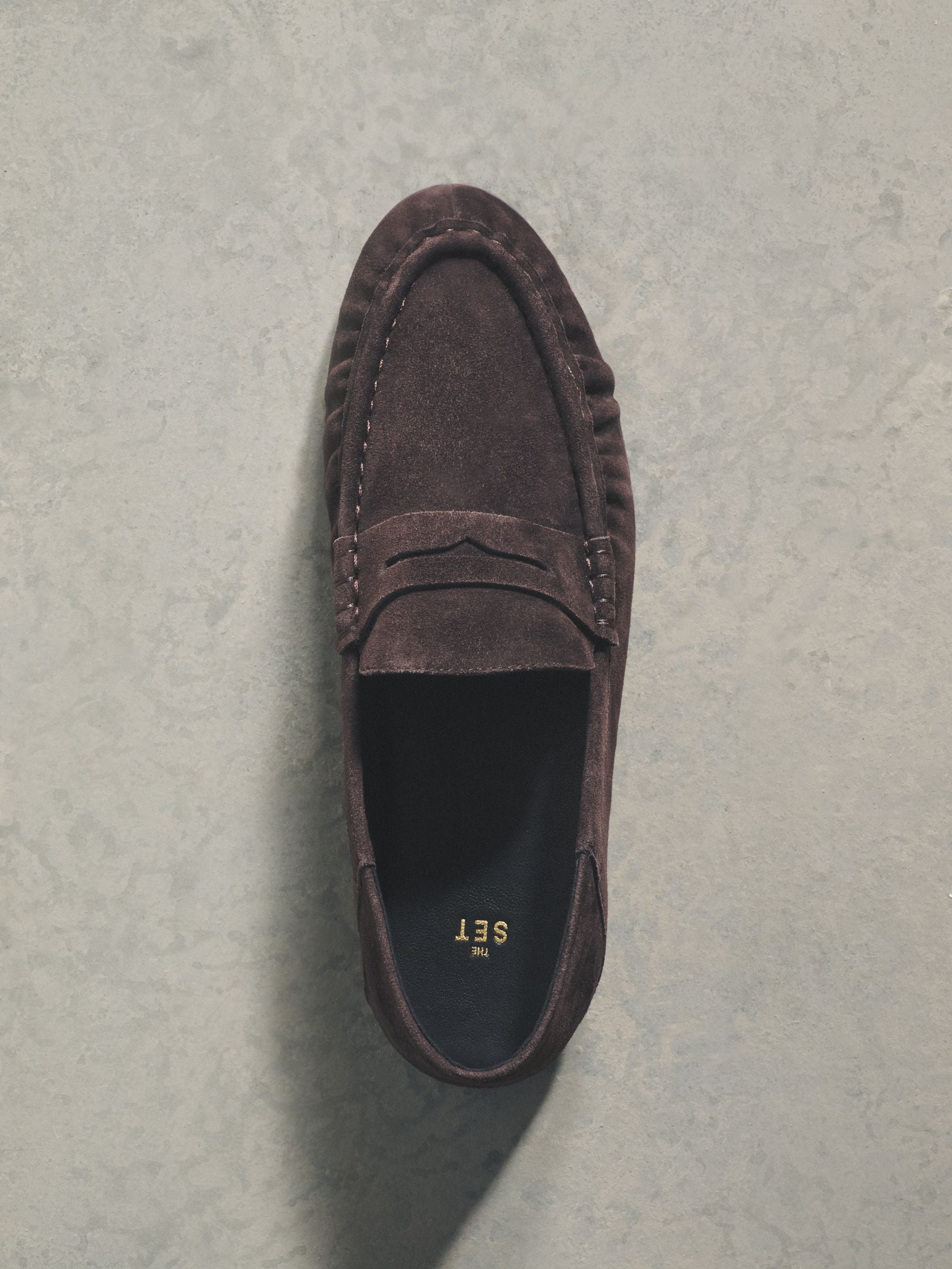 Buy The Set Leather Suede Loafers Chocolate Brown from Next  display picture 3