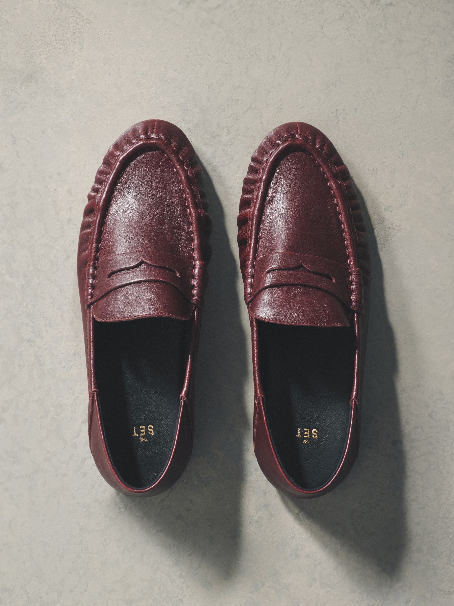 Zilli Suede Calf Loafers Burgundy Size 9.5 (Never Worn) - BRAND NEW Zilli Burgundy Calf Leather Loafer with Punched Details 8.5  main image 2