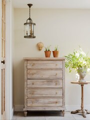 Kirei Home Natural Mango Wood Five Drawer Tallboy - Image 1 of 6