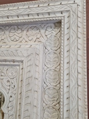 Kirei Home White Tall Whitewashed Floor Mirror - Image 2 of 4