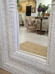 Kirei Home White Tall Whitewashed Floor Mirror - Image 3 of 4