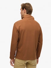 Superdry Brown Ribbed Half Zip Jumper - Image 2 of 7