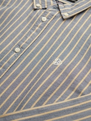 Superdry Yellow Slim Oxford Button Down Long Sleeve Shirt - Image 7 of 7