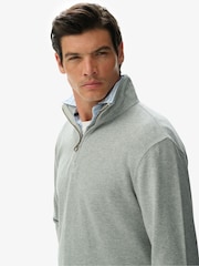 Superdry Grey Ribbed Half Zip Jumper - Image 5 of 7