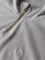 Superdry Grey Ribbed Half Zip Jumper - Image 7 of 7