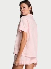 Victoria's Secret Pretty Blossom Pink Shadow Heritage Cotton Short Pyjama Set - Image 2 of 2