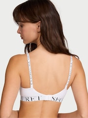 Victoria's Secret White Lightly Lined Non Wired Cotton Exploded Logo Bra - Image 2 of 2