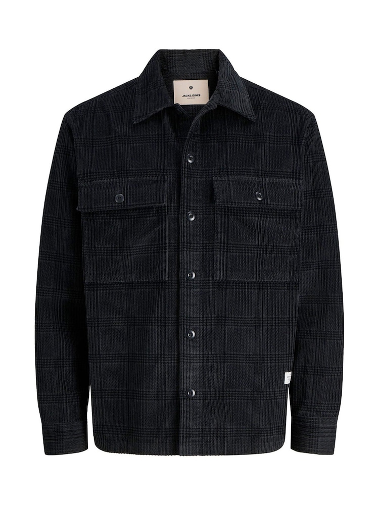 JACK & JONES Grey Corduroy Long Sleeve Shirt - Image 5 of 5 JACK & JONES Grey Corduroy Long Sleeve Shirt - Image 5 of 5