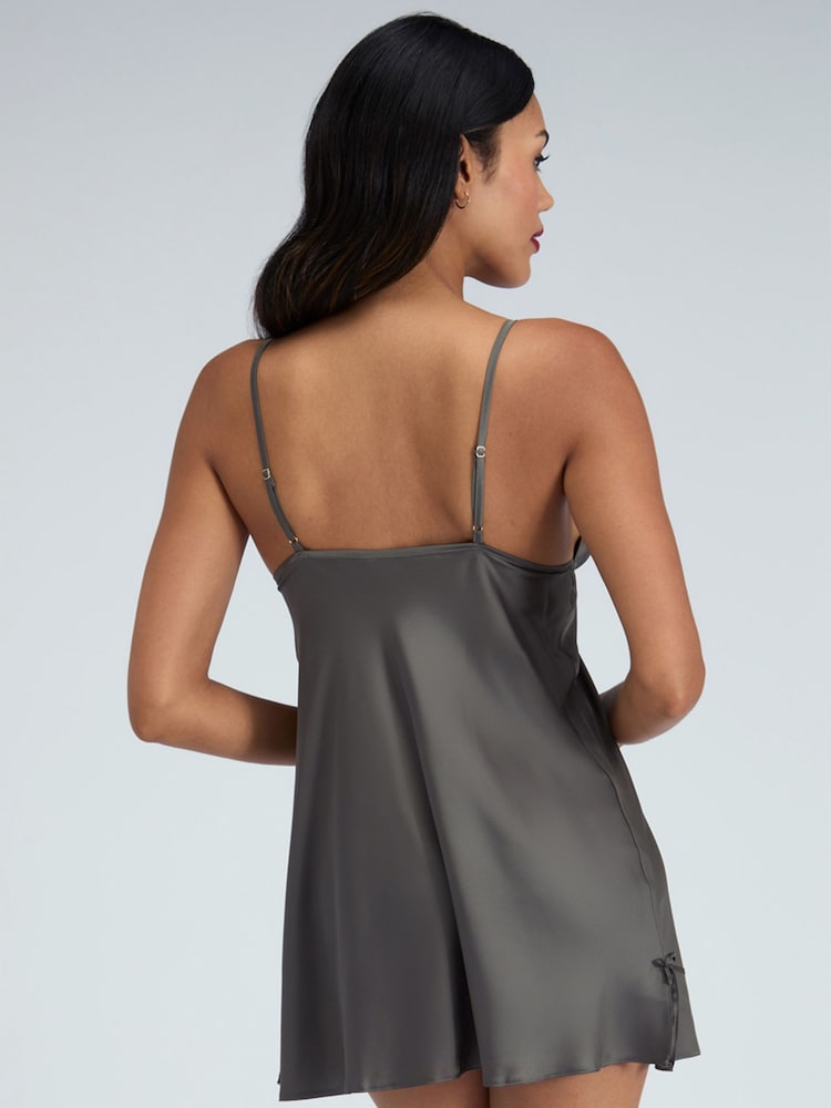 Boux Avenue Kaya Lace Trim Satin Chemise - Image 2 of 7