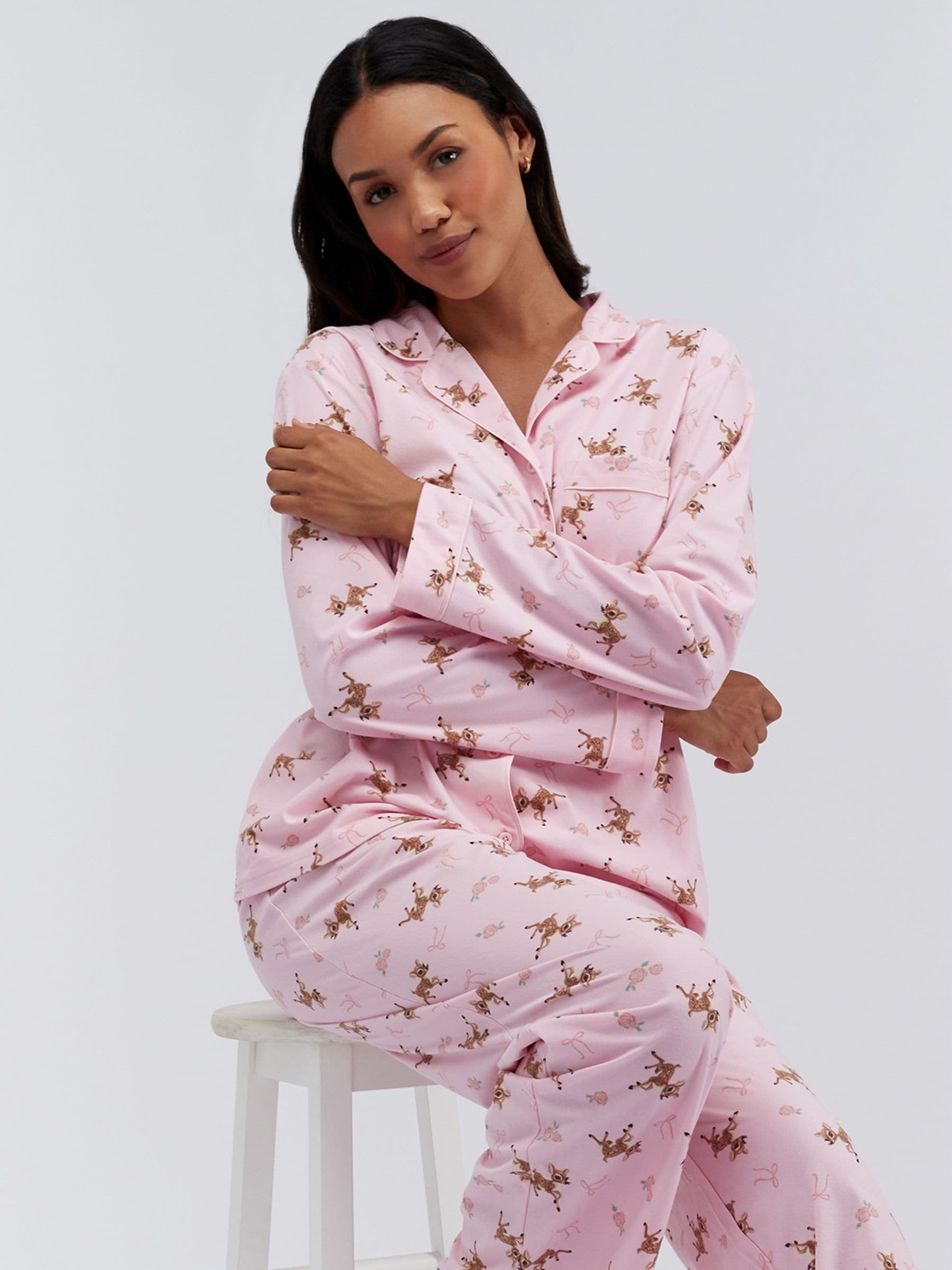 n*u様 NEWPEACE Recovery Pajamas M ピンク　新品 Buy Boux Avenue Pink Deer Print Trouser Pyjamas In a Bag from Next USA