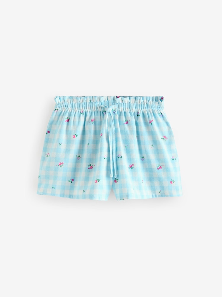 Boux Avenue Blue Floral Gingham Short Pyjamas - Slika 9 iz 9