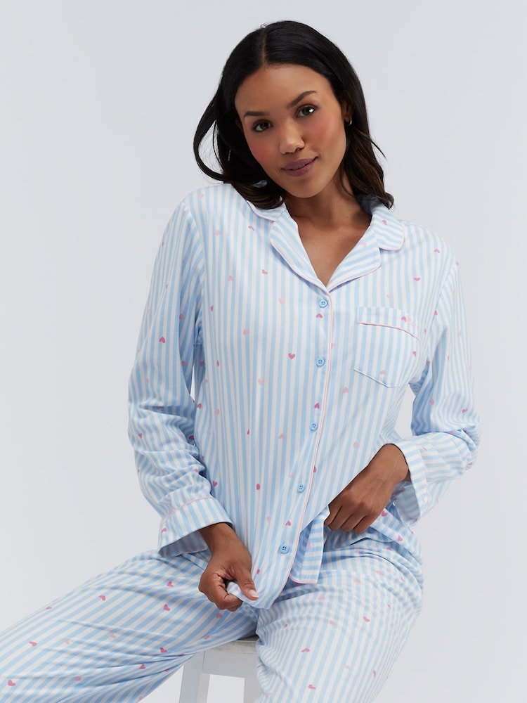 Boux Avenue Stripe Xmas Pyjamas in a Bag - Image 1 of 8 Boux Avenue Stripe Xmas Pyjamas in a Bag - Image 1 of 8
