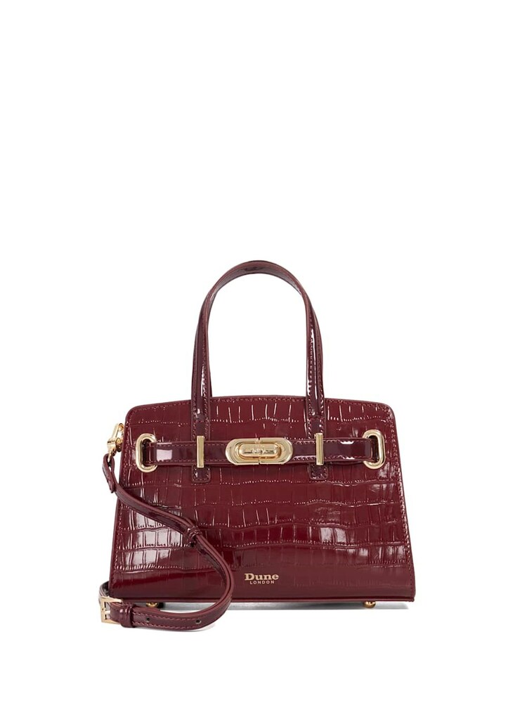Dune London Red Dinkydefine Mini Belted Tote - Image 1 of 5 Dune London Red Dinkydefine Mini Belted Tote - Image 1 of 5