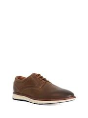 Dune London Brown Brydon Hybrid Sole Gibson Shoes - Image 3 of 6