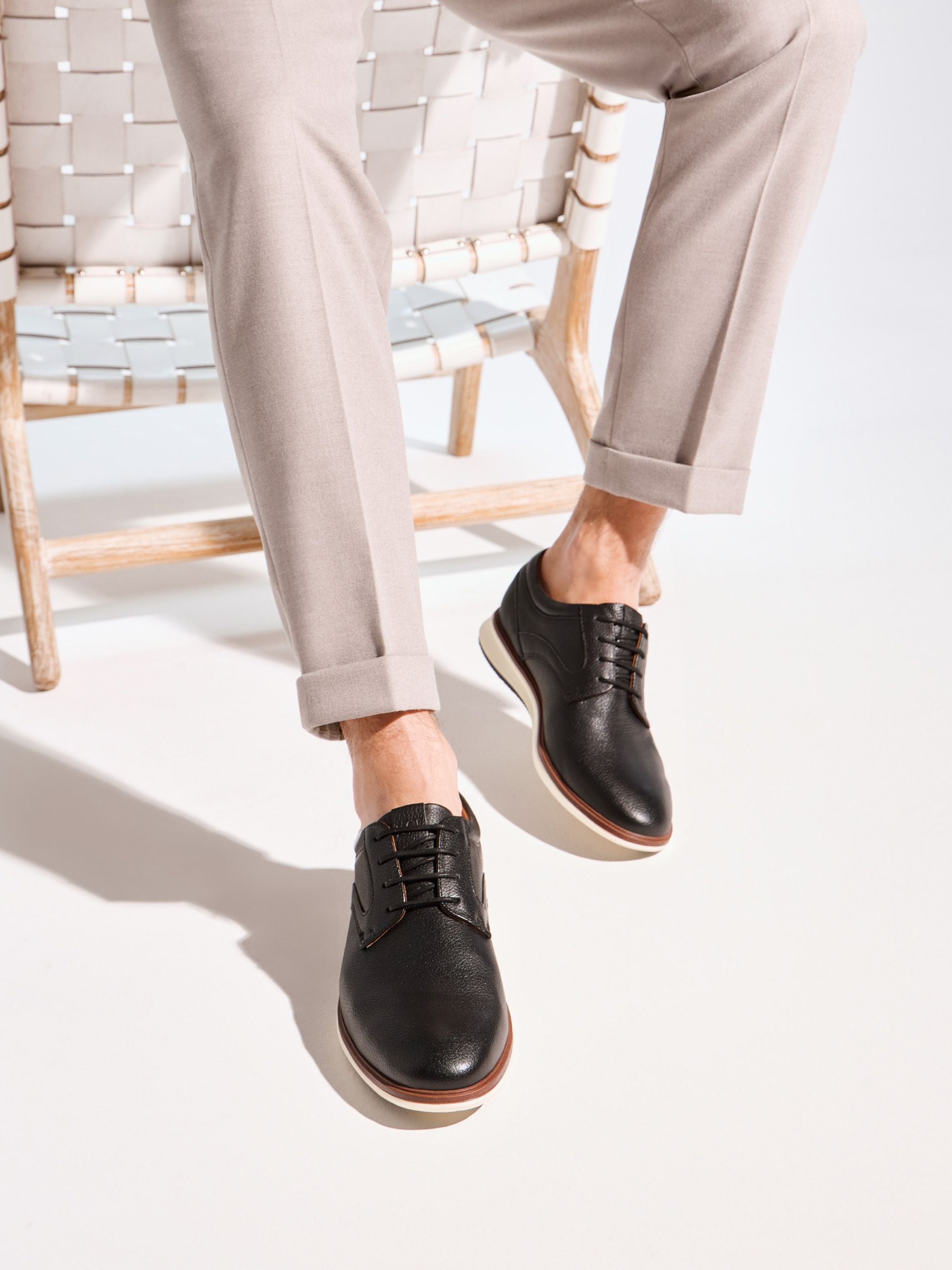 Buy Dune London Black Standard Fit Brydon Hybrid Sole Gibson Shoes