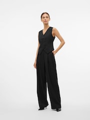 VERO MODA Black Asymmetric Button Waistcoat - Image 2 of 5