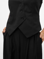 VERO MODA Black Asymmetric Button Waistcoat - Image 4 of 5