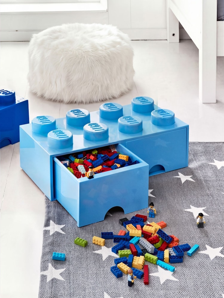 LEGO Light Royal Blue Drawer 8 Brick Storage - Image 4 of 4