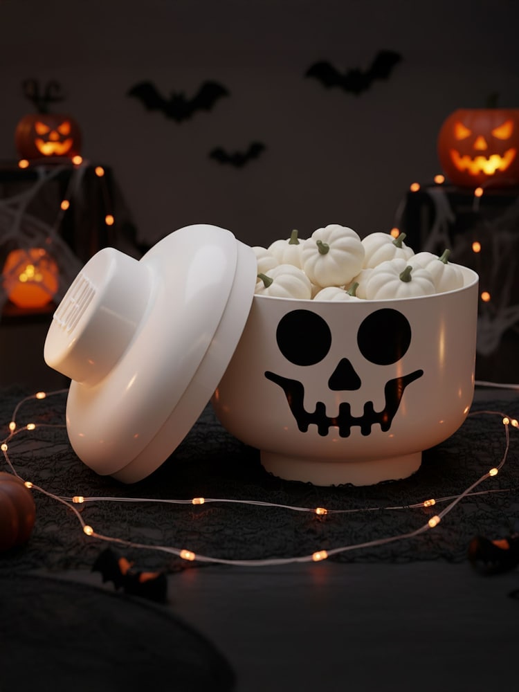 Lego White Skeleton Head Storage - Image 1 of 3