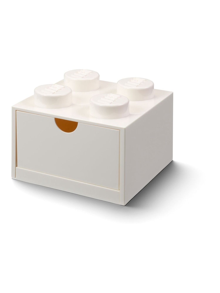 Lego White Desk Drawer 4 Brick - Image 1 of 3 Lego White Desk Drawer 4 Brick - Image 1 of 3