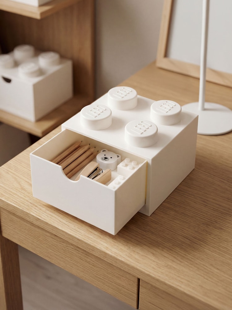 Lego White Desk Drawer 4 Brick - Image 3 of 3 Lego White Desk Drawer 4 Brick - Image 3 of 3