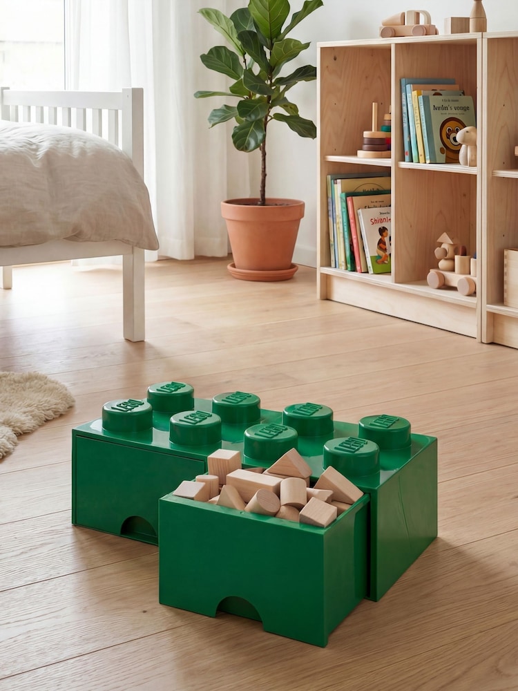 Lego Dark Green Drawer 8 Brick - Image 1 of 3