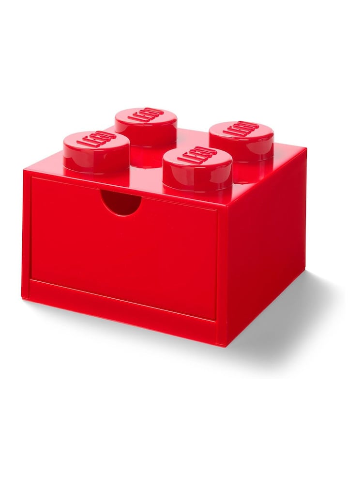 Lego Bright Red Desk Drawer 4 Brick - Image 1 of 3