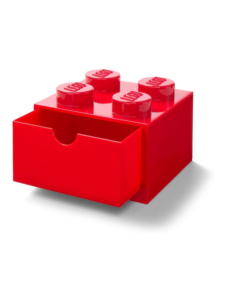 Lego Bright Red Desk Drawer 4 Brick - Image 2 of 3