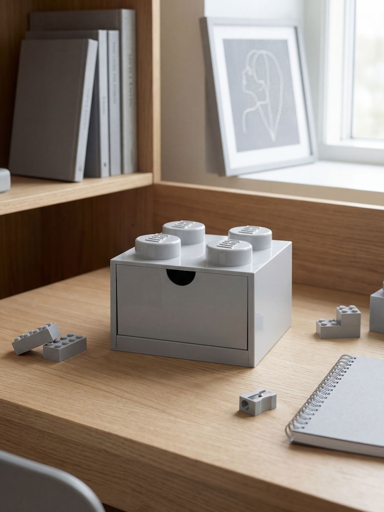 Lego Stone Grey Desk Drawer 4 Brick - Image 3 of 3