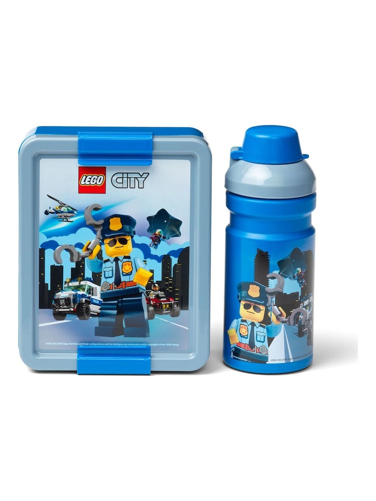 Lego Bright Blue City Lunch Box Set - Image 1 of 3 Lego Bright Blue City Lunch Box Set - Image 1 of 3