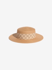 Lipsy Natural Paper Raffia Monogram Hat - Image 5 of 7