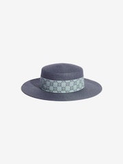 Marineblau - Lipsy Paper Raffia Monogram Hat - Bild 5 von 8