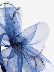 Lipsy Navy Oversized Mesh Fascinator Headband - Image 5 of 5