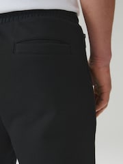 Black Straight Fit Heavyweight Joggers with Zip Pockets - Image 4 of 8