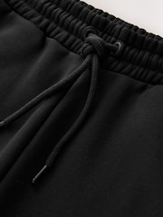 Black Straight Fit Heavyweight Joggers with Zip Pockets - Image 7 of 8