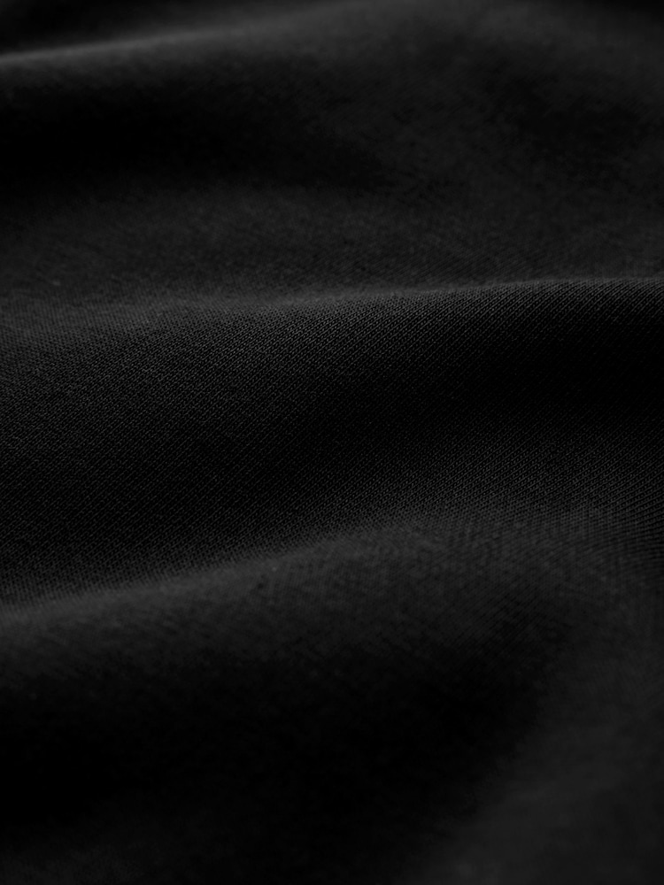 Black Straight Fit Heavyweight Joggers with Zip Pockets - Image 8 of 8