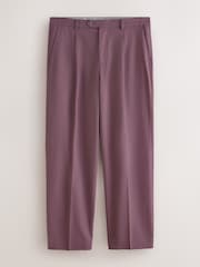 Mauve Purple Loose Fit Textured Prom Suit Trousers - Image 6 of 10