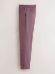 Mauve Purple Loose Fit Textured Prom Suit Trousers - Image 7 of 10