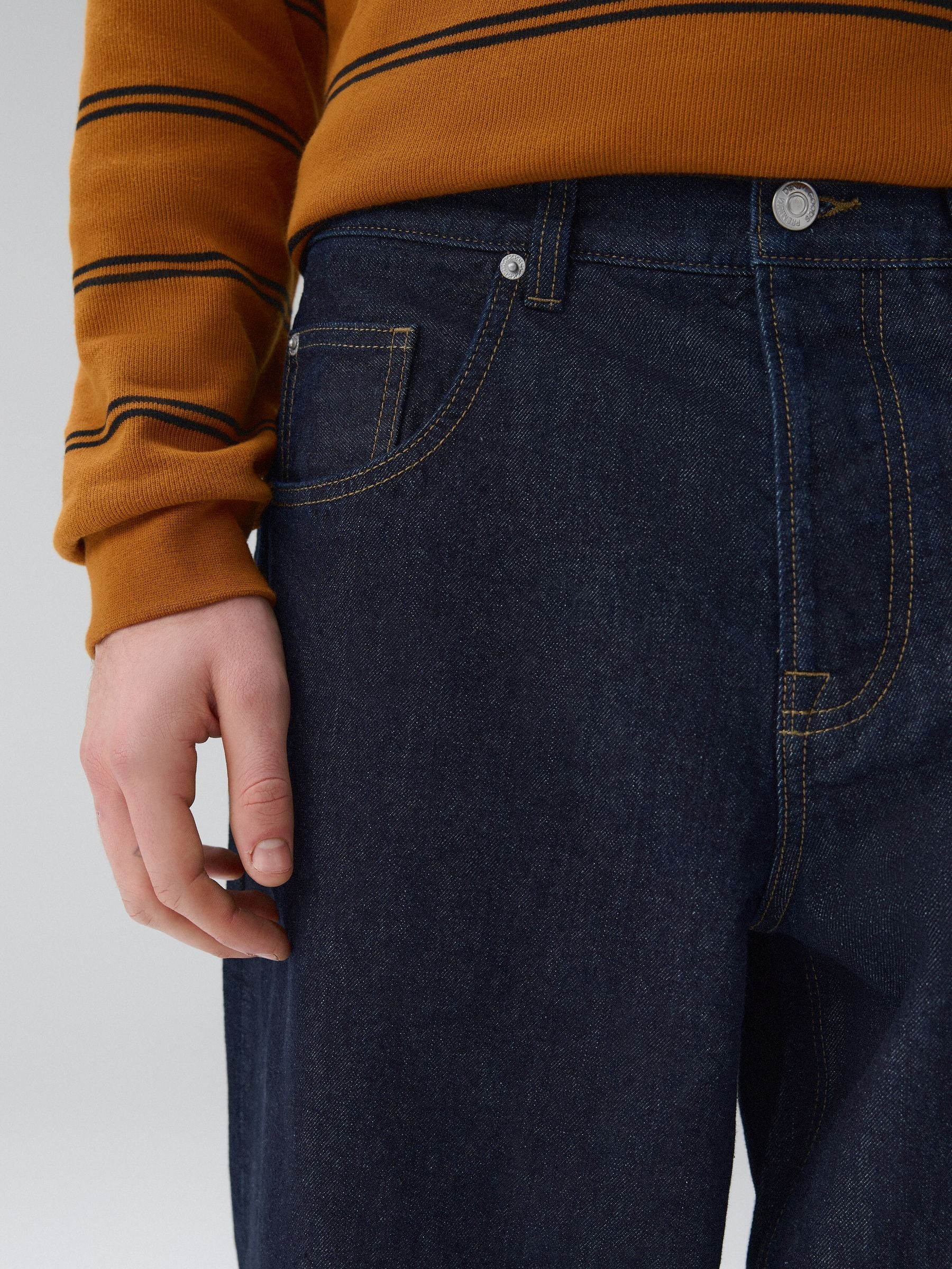 Buy Dark Blue Denim Barrel Fit Authentic Jeans from Next USA